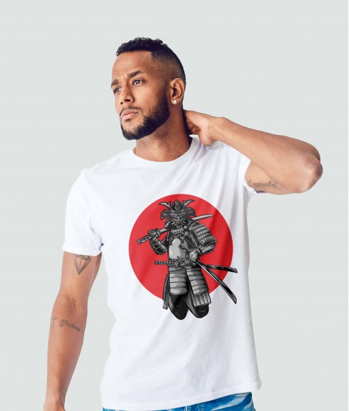 Мъжка тениска с щампа Арт Japanese samurai warrior - TShirtArtShop.com